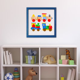 Wallity Cuadro Decorativo Enmarcado Multicolor 32 x 32 cm